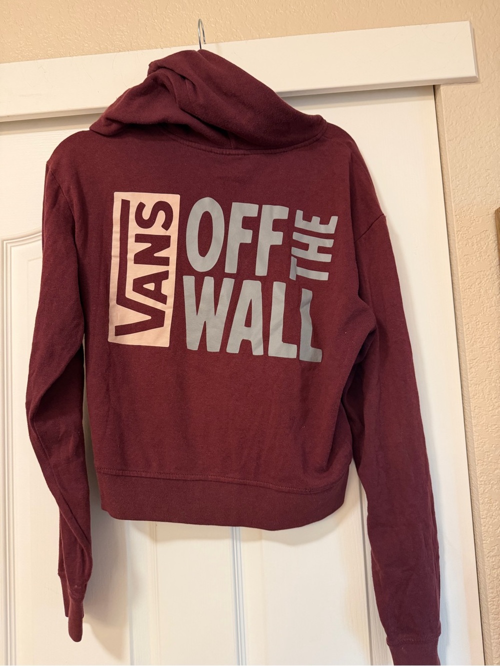 Vans Women's Maroon Off The Wall Cowl Neck Pullover